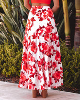 Greta Floral Tiered Maxi Skirt